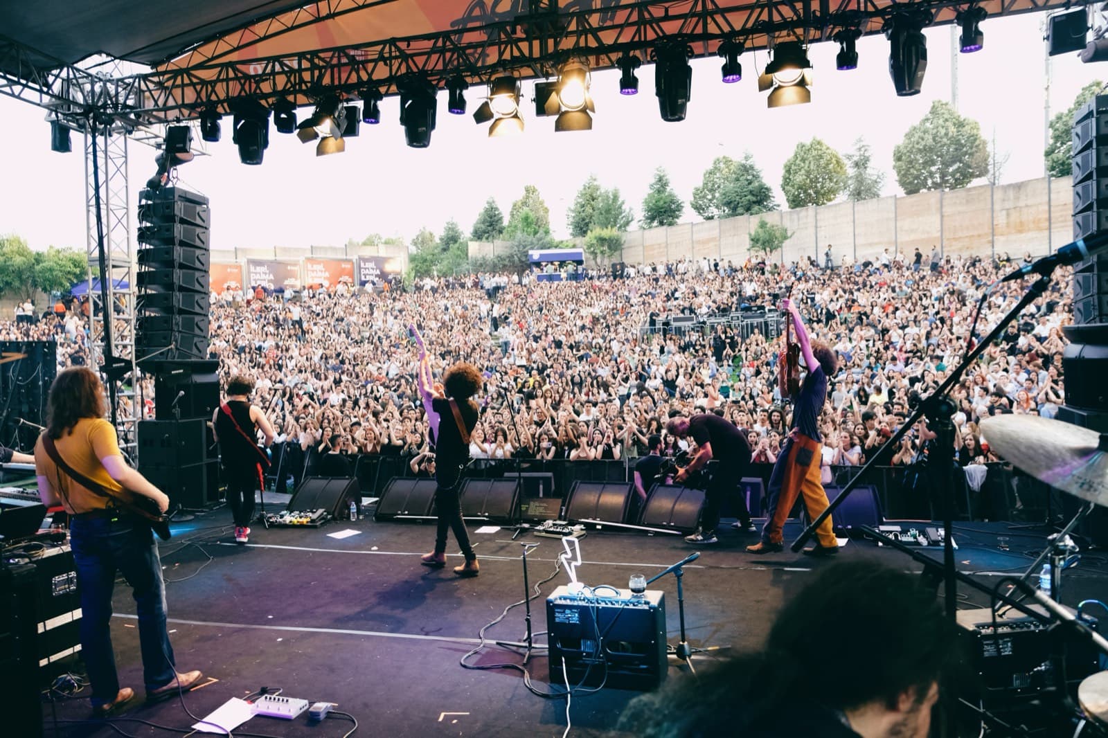 View over the crowd from the festival stage